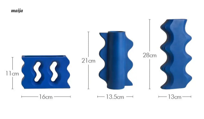 Klein Blue Odd Shaped Vase from maija
