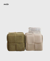 Woven Corduroy Cube Stool from maija