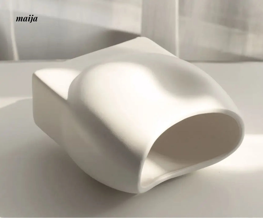 Bella Creamy Matte Ceramic Vase from maija