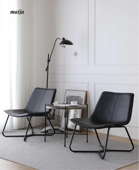 Eliza Lazy Leather Lounge Chair from maija