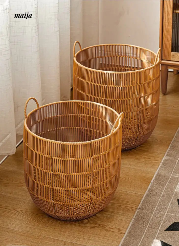 Woven Rattan Laundry Basket from maija