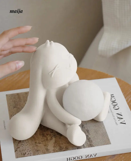 Jade Rabbit Hugging Moon Night Lamp from maija