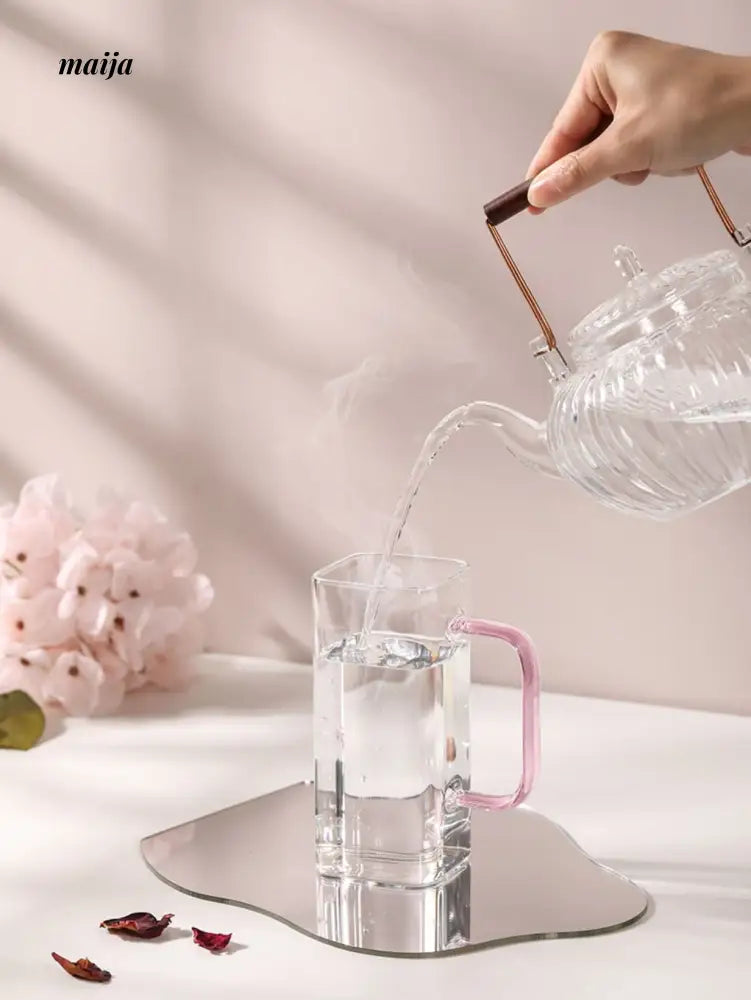 Square Jelly Milk Tea Glass from maija