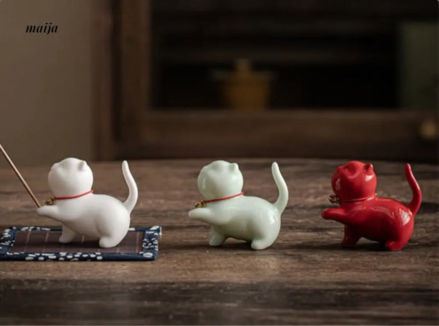 Happy Cat Incense Holder