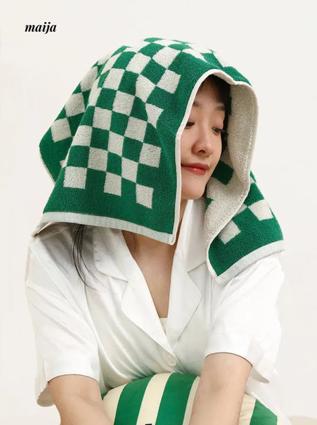 Colourful Checkmate Hand Towel from Nuanyou