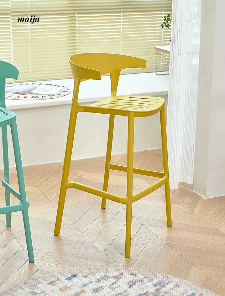Simple Stackable Plastic Bar Stool from maija