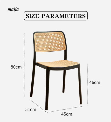 Woven Rattan Stackable Chair (set of 2) from maija