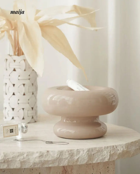 Glossy Marshmallow Ceramic Fruit Bowl from maija