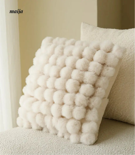 Rabbit Snowball Fluffy Cushion from milamila