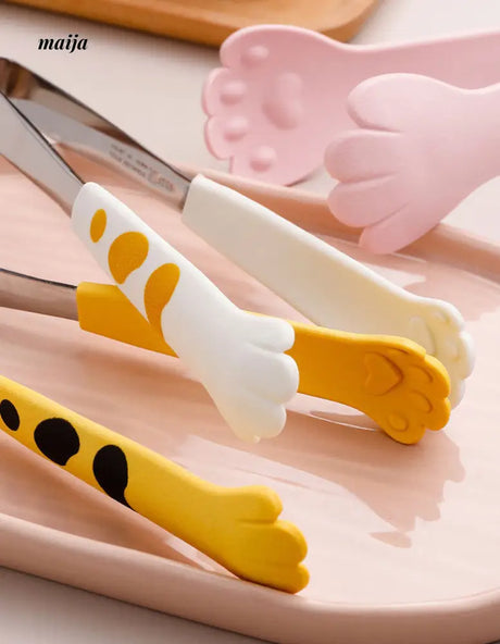 Colourful Cat Paw Kitchen Tongs from maija