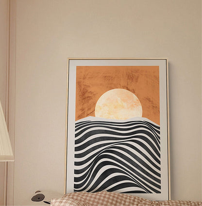 Sunset Abstract Line Painting from maija