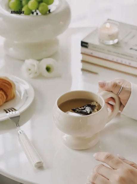 Glossy Marshmallow Ceramic Mug from maija