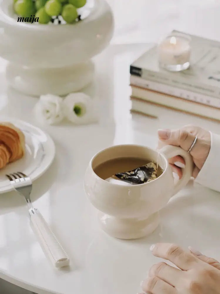Glossy Marshmallow Ceramic Mug from maija