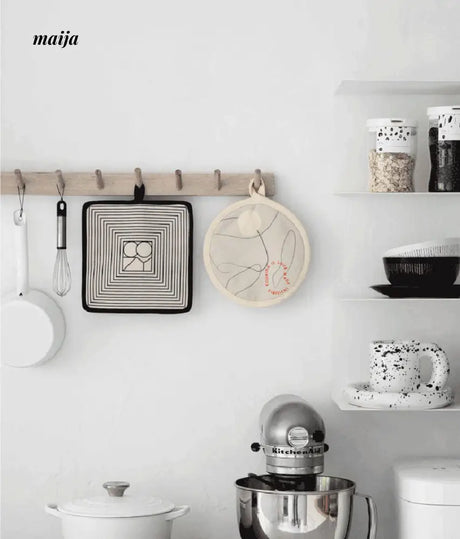 Geometric Cotton Pan Coaster from maija