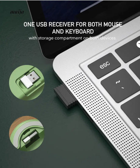 Compact Wireless Keyboard and Mouse Set from B.O.W
