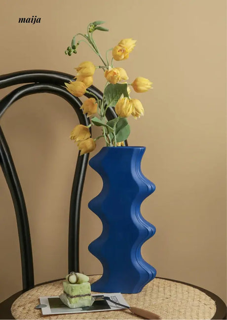 Klein Blue Odd Shaped Vase from maija