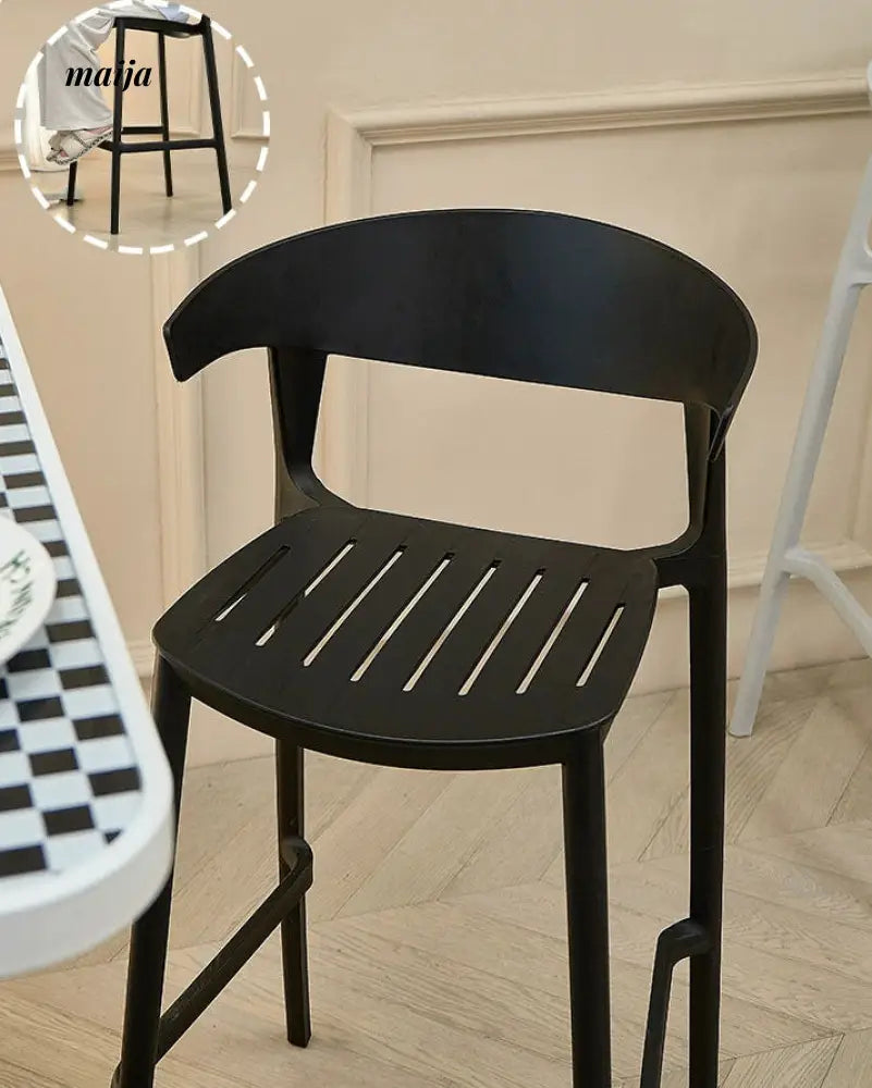 Simple Stackable Plastic Bar Stool from maija