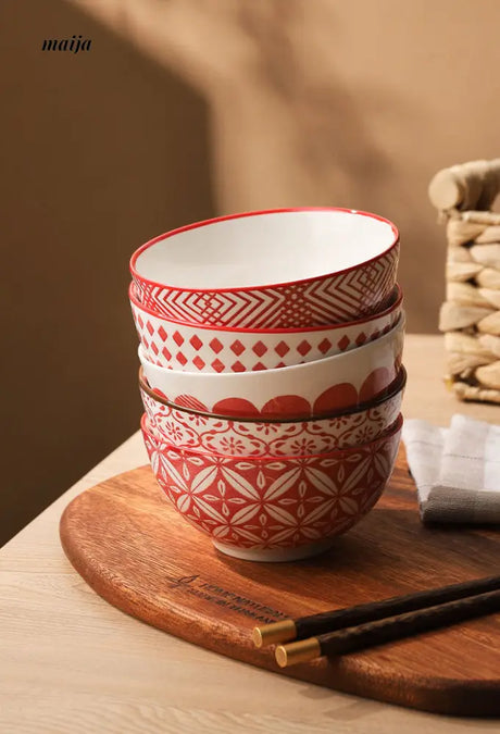 Japanese Retro Style Ceramic Rice Bowl from LUAY