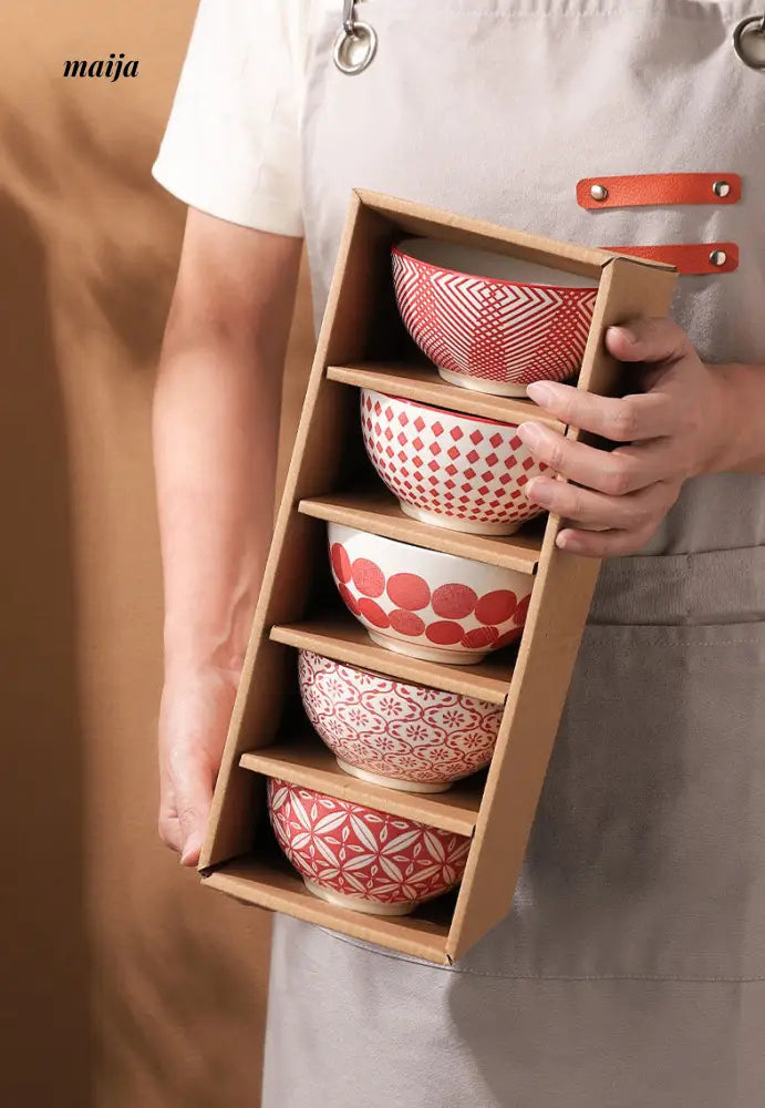 Japanese Retro Style Ceramic Rice Bowl from LUAY