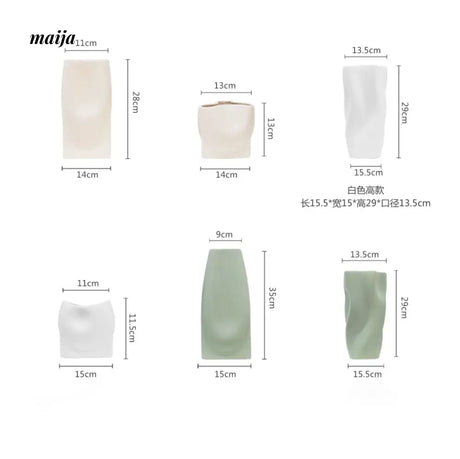 Bella Creamy Matte Ceramic Vase from maija