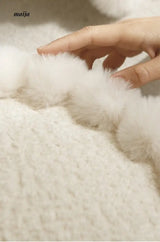 Sunflower Fur Cream Cushion from milamila