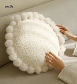 Sunflower Fur Cream Cushion from milamila