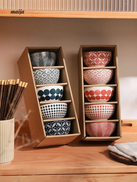 Japanese Retro Style Ceramic Rice Bowl from LUAY