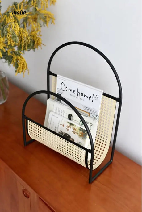 Metal Rattan Magazine Rack from maija