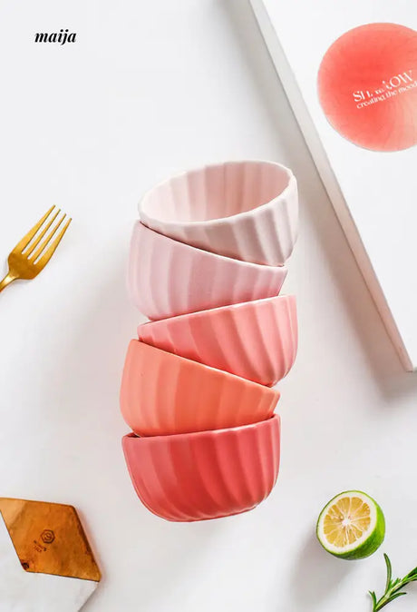 Aquarius Ceramic Rice Bowl Set from KROKORI