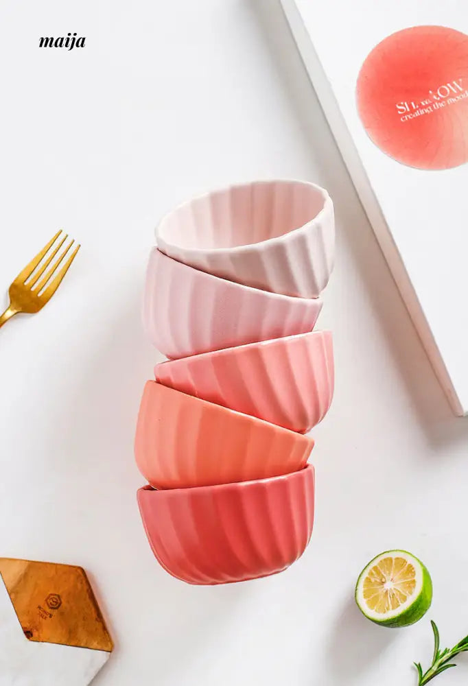 Aquarius Ceramic Rice Bowl Set from KROKORI