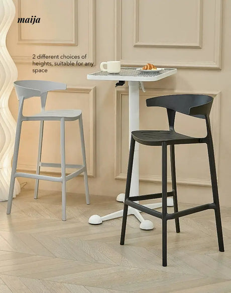 Simple Stackable Plastic Bar Stool from maija