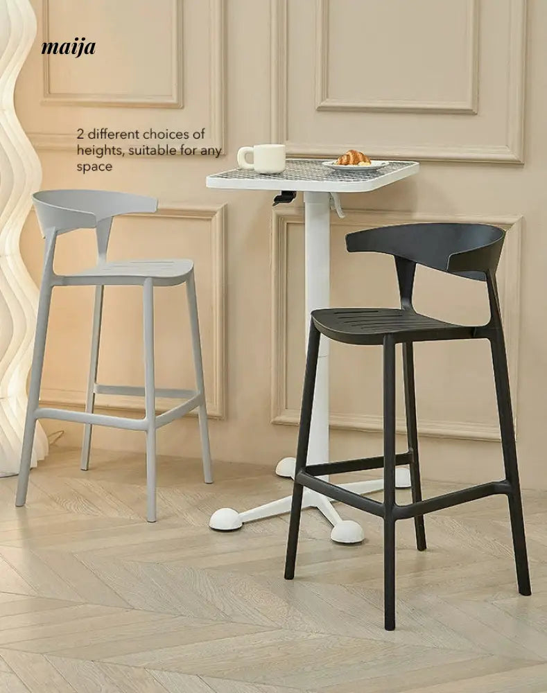Simple Stackable Plastic Bar Stool from maija