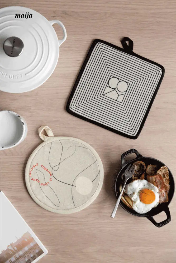 Geometric Cotton Pan Coaster from maija