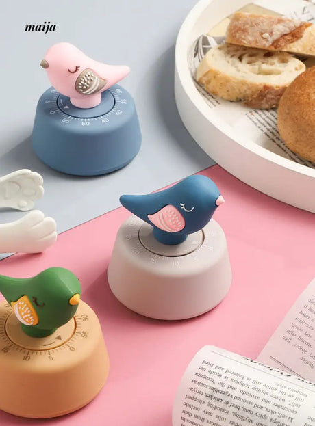 Colourful Pigeon Kitchen Timer from Luguchuan