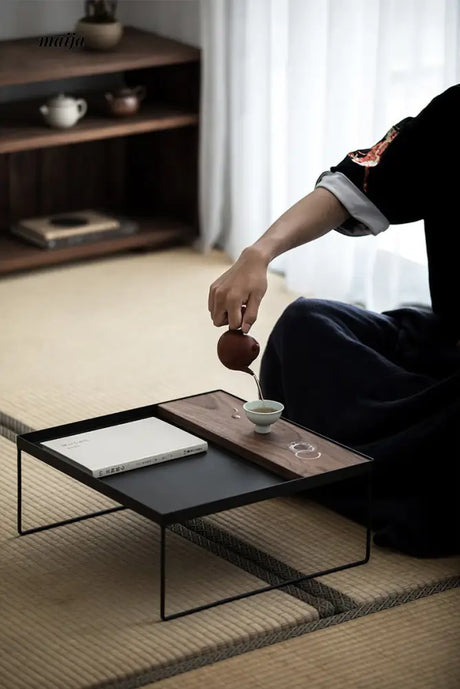 Black Japanese Style Sencha Table from Caomu Temple