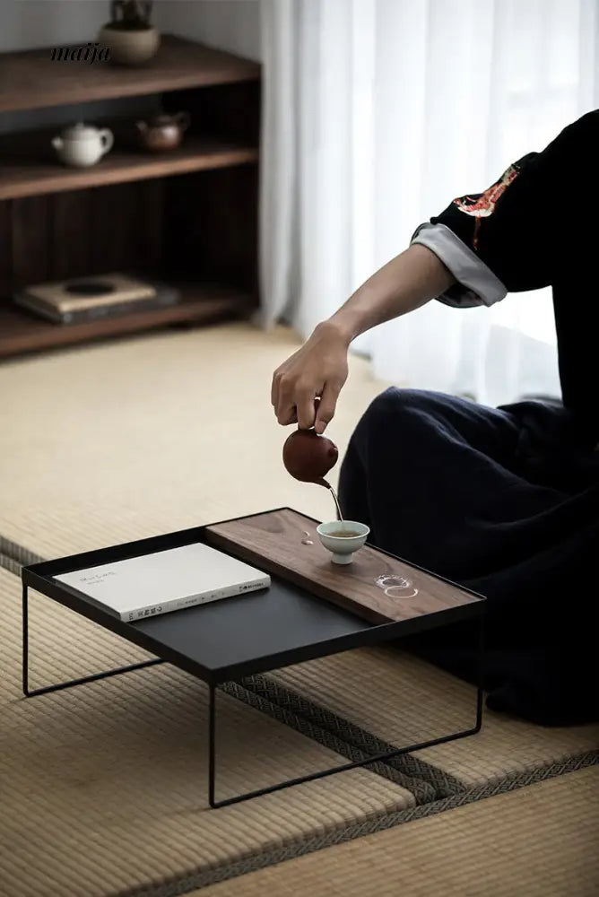 Black Japanese Style Sencha Table from Caomu Temple