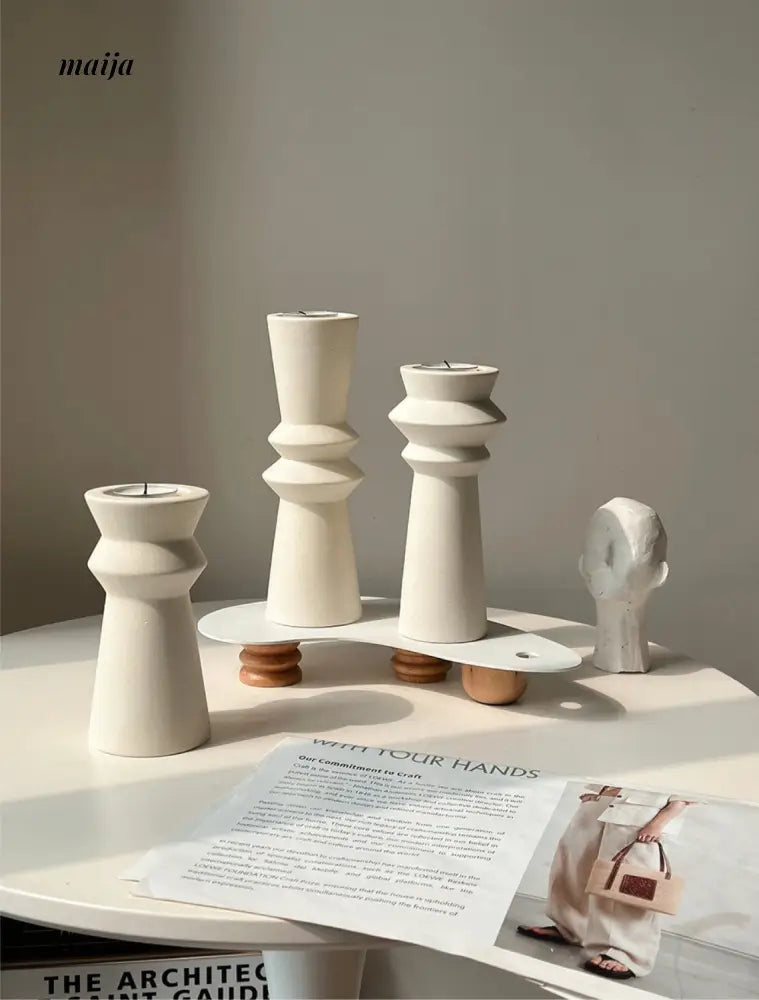 Enzo Ceramic Candle Holder from maija