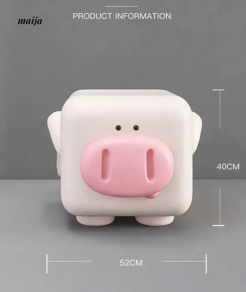 Cube Pastel Pink Piggy Side Table from maija