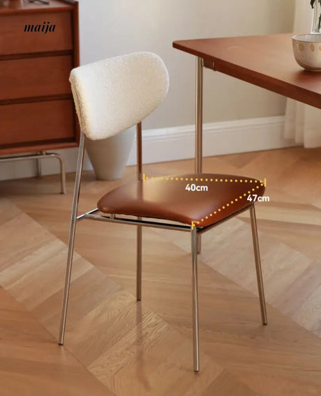 Anamoda Leather Boucle Dining Chair from maija