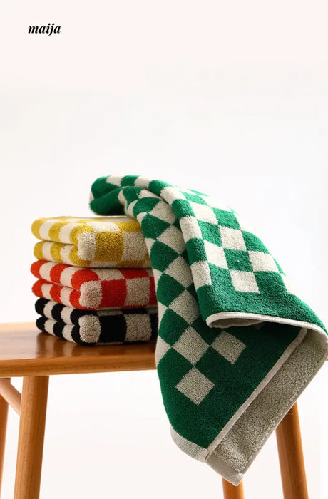 Colourful Checkmate Hand Towel from Nuanyou