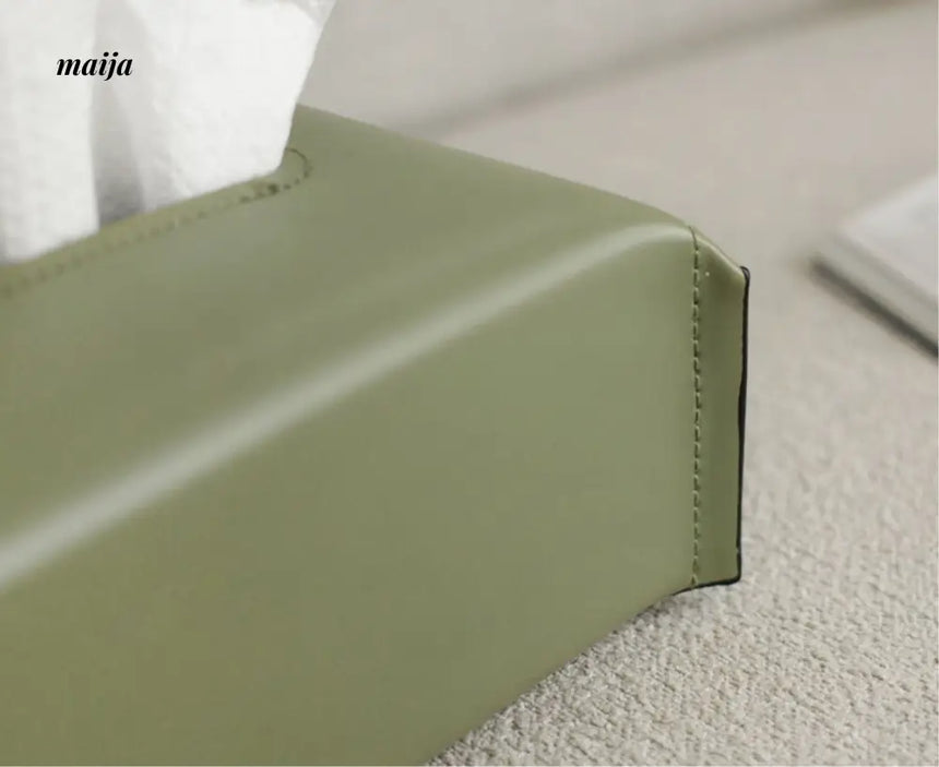 Sugar Cube Leather Tissue Box from maija