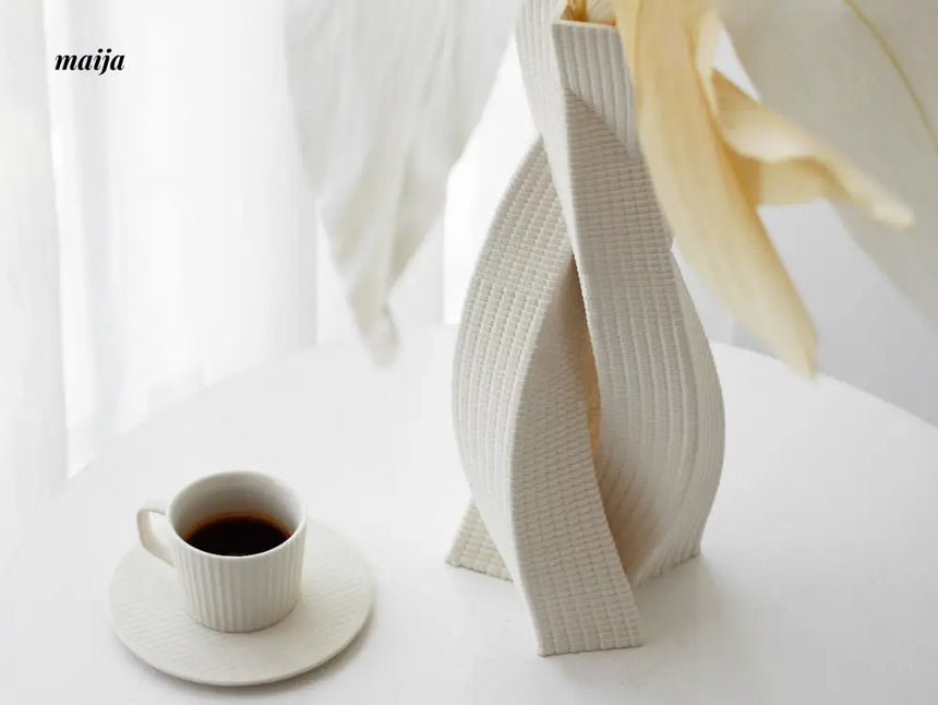 Renee Texture Twist Ceramic Vase from maija
