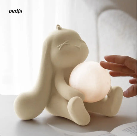 Jade Rabbit Hugging Moon Night Lamp from maija