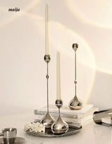 Teardrop Stainless Steel Candle Holder Set from maija