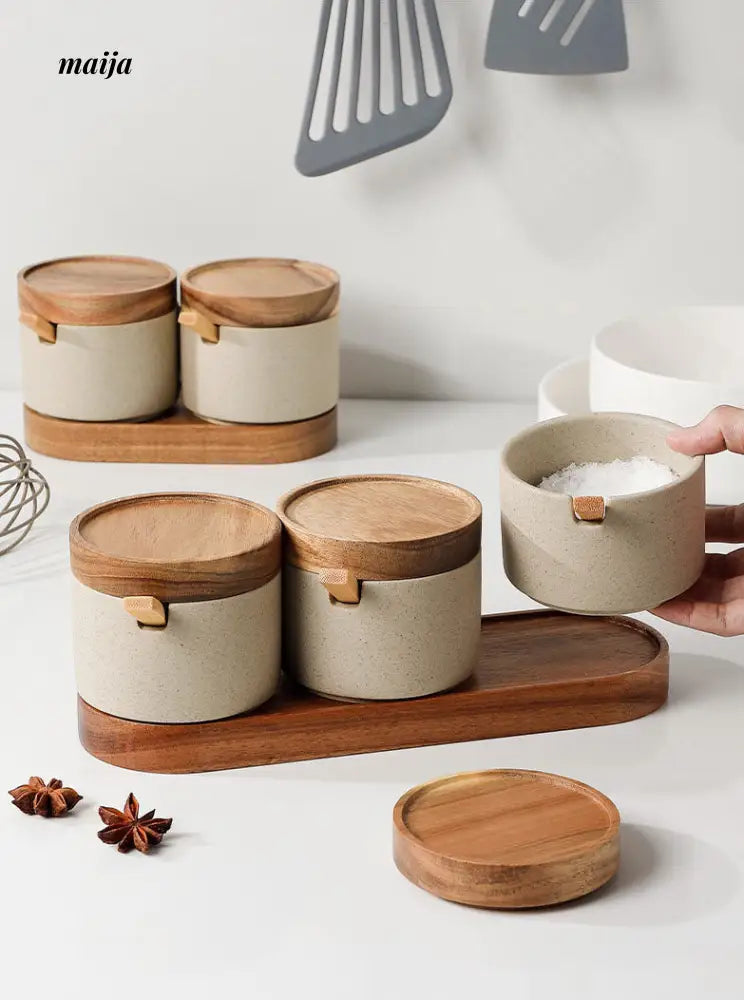Japanese Seasoning Jar Set from Lugukawa