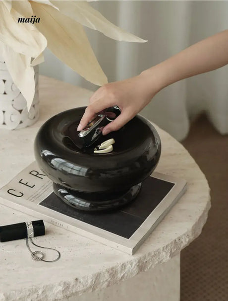 Glossy Marshmallow Ceramic Fruit Bowl from maija