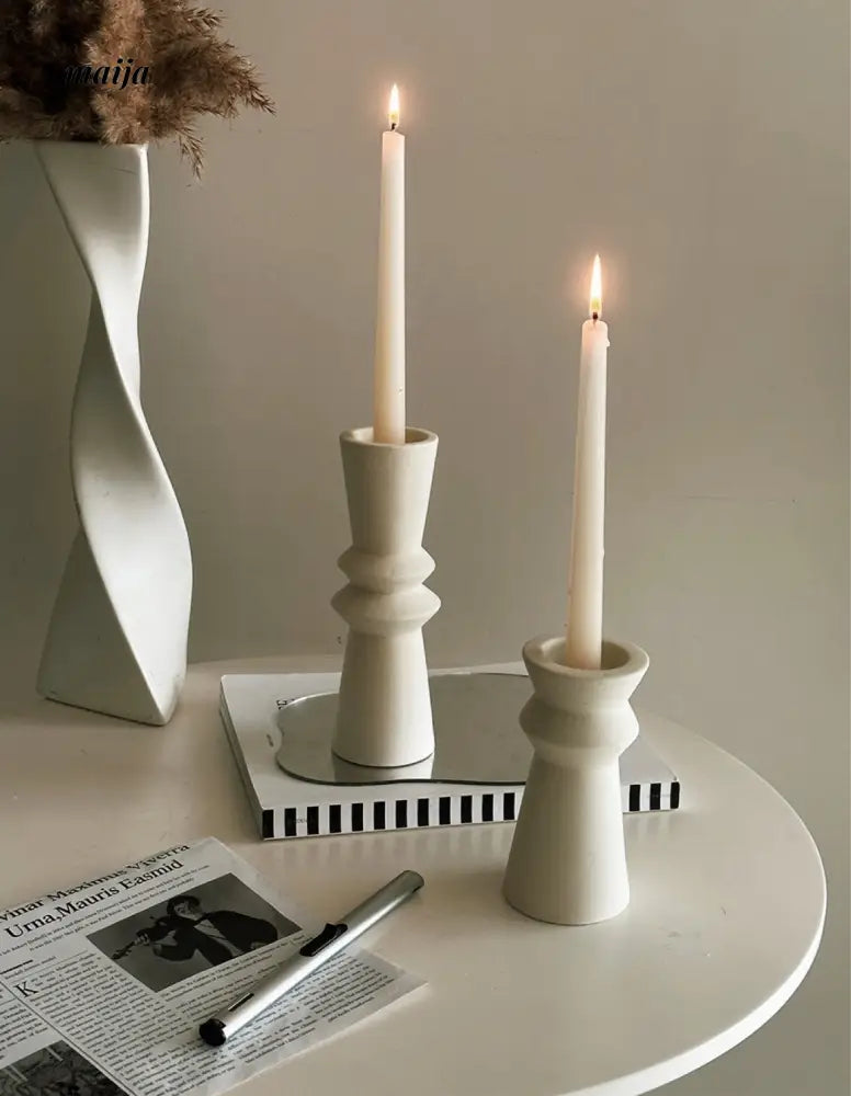 Enzo Ceramic Candle Holder from maija