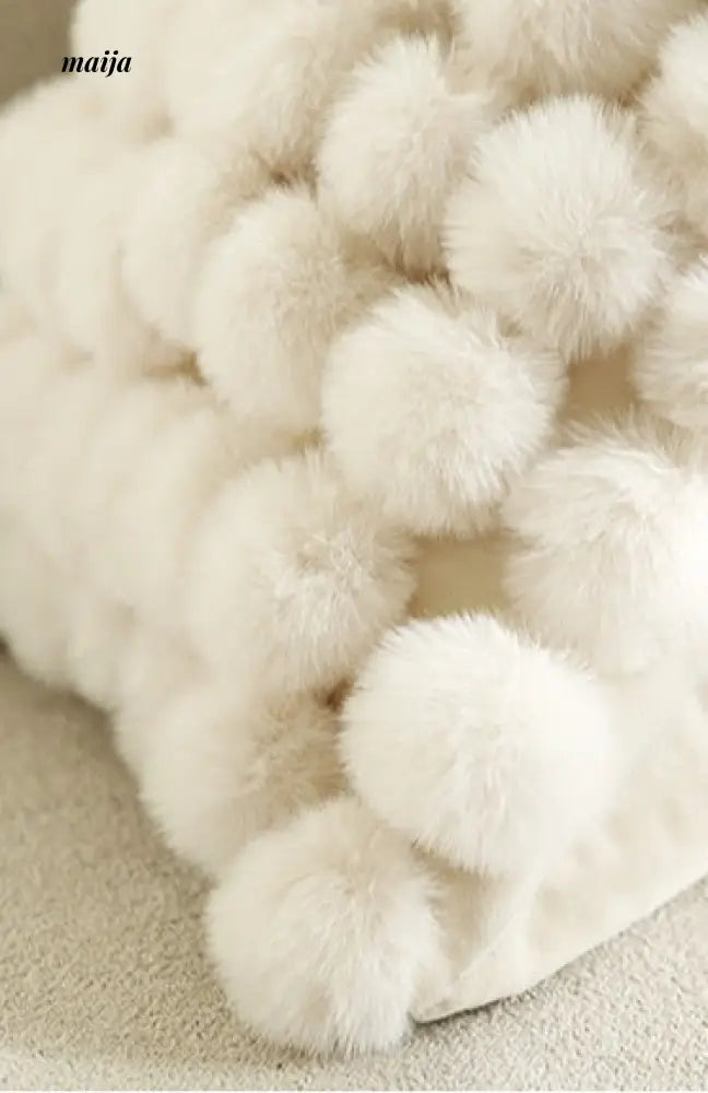 Rabbit Snowball Fluffy Cushion from milamila
