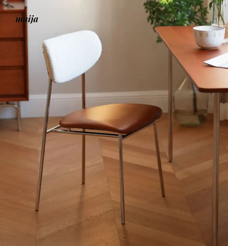Anamoda Leather Boucle Dining Chair from maija