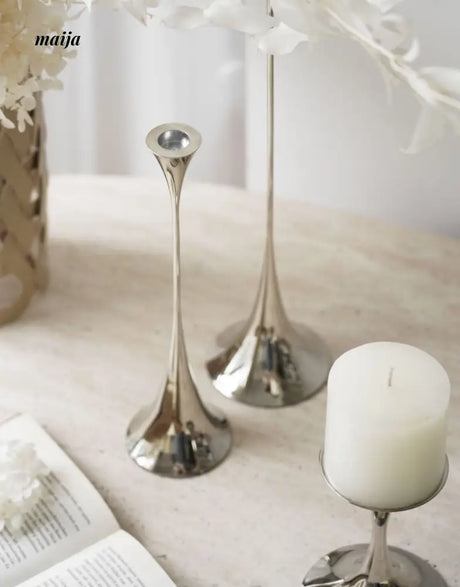 Meteor Stainless Steel Candle Holder Set from maija